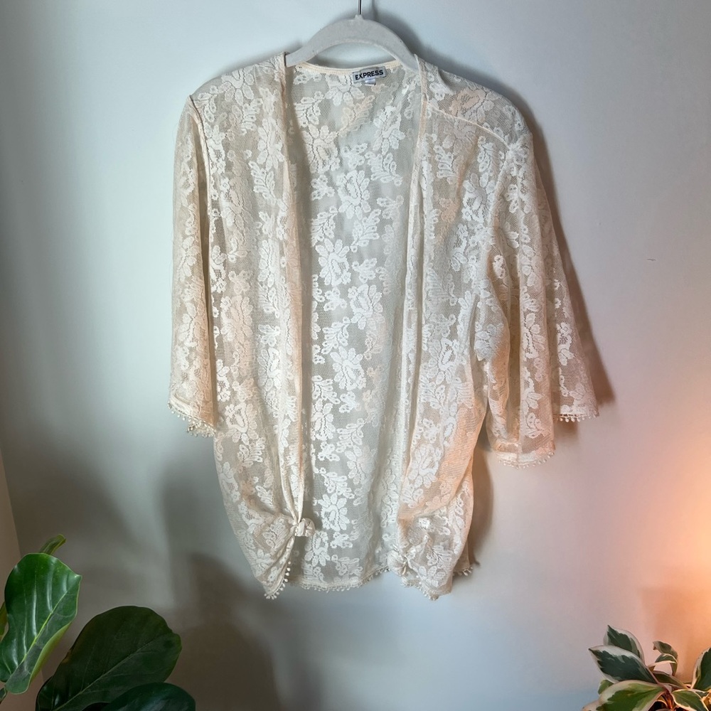 White floral cardigan